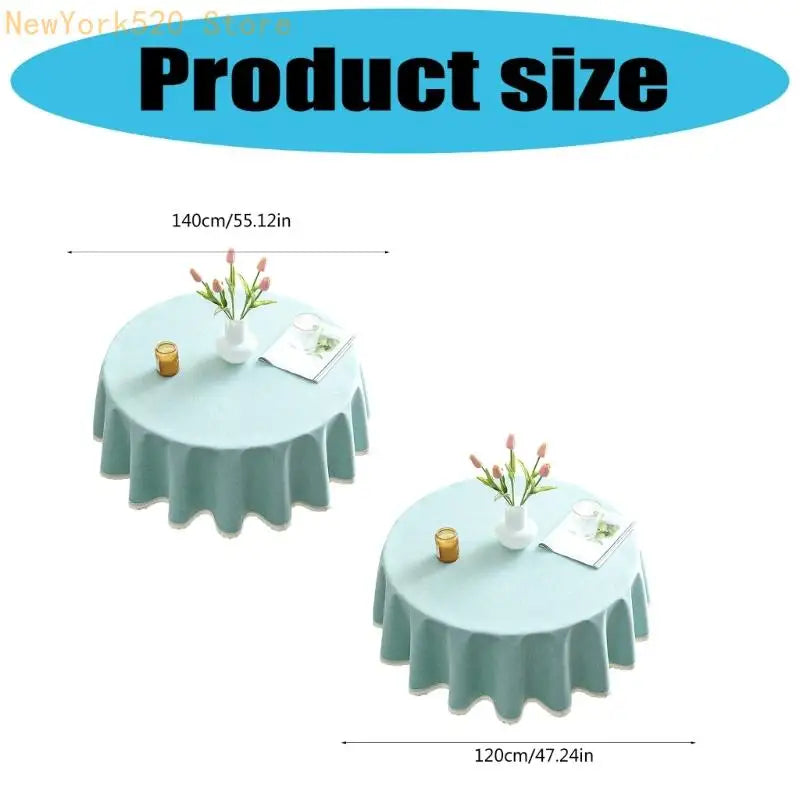 Round Waterproof Tablecloth – Oilproof Polyester Table Cover