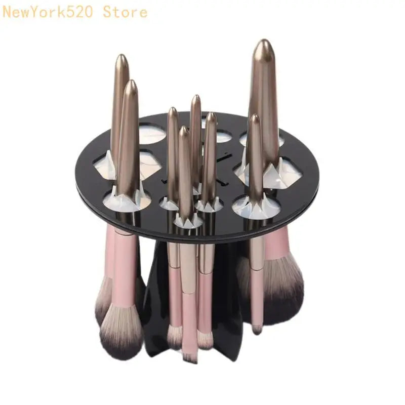 Acrylic Makeup Brush Holder Stand & Cosmetic Drying Rack