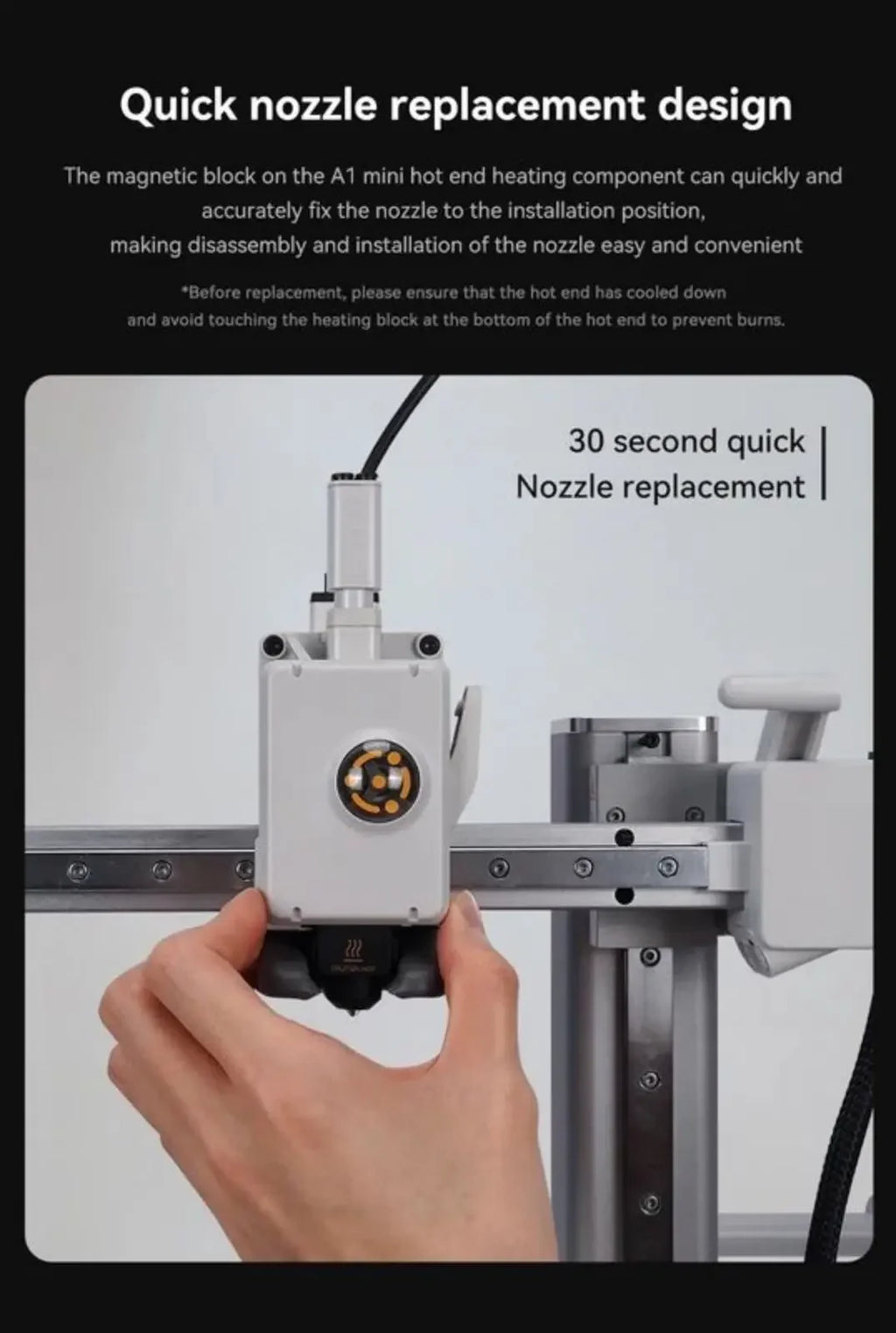 BEGRINT Hotend Kit for Bambu Lab A1/A1 Mini – 4 Nozzle Sizes