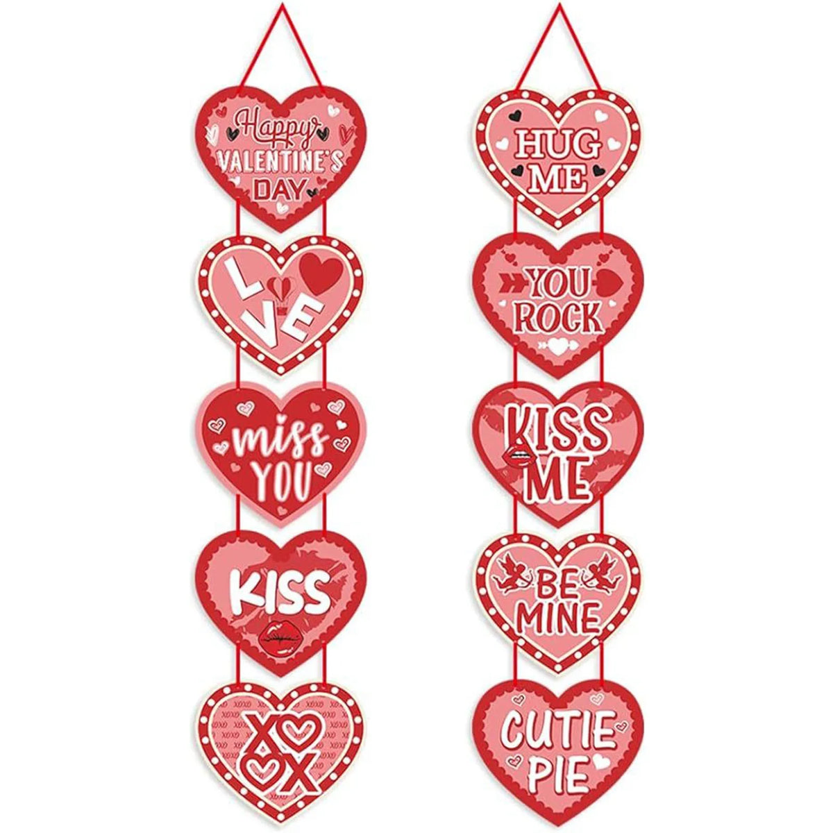 Heart Shaped Valentine's Day Door Hanging Sign Decoration