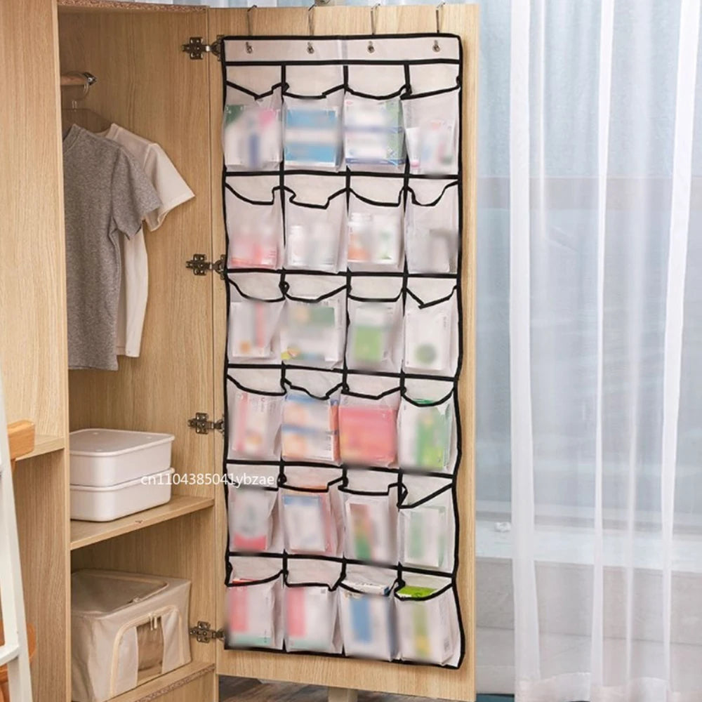 Over the Door Shoe Organizer – 35 Large Mesh Pockets Hanging Rack