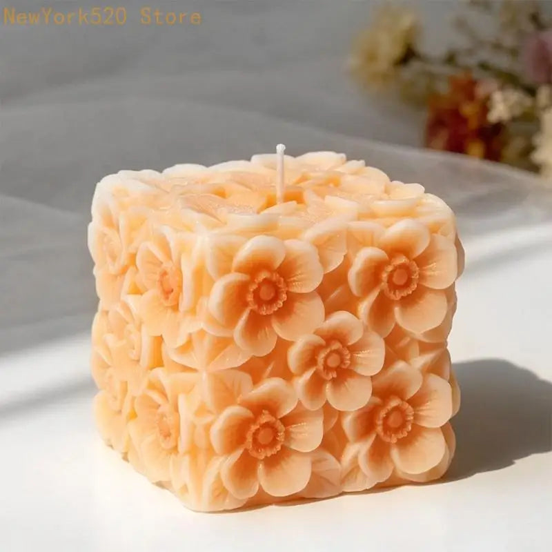 Square Flower Silicone Mould for Soap, Candle & Baking Crafts