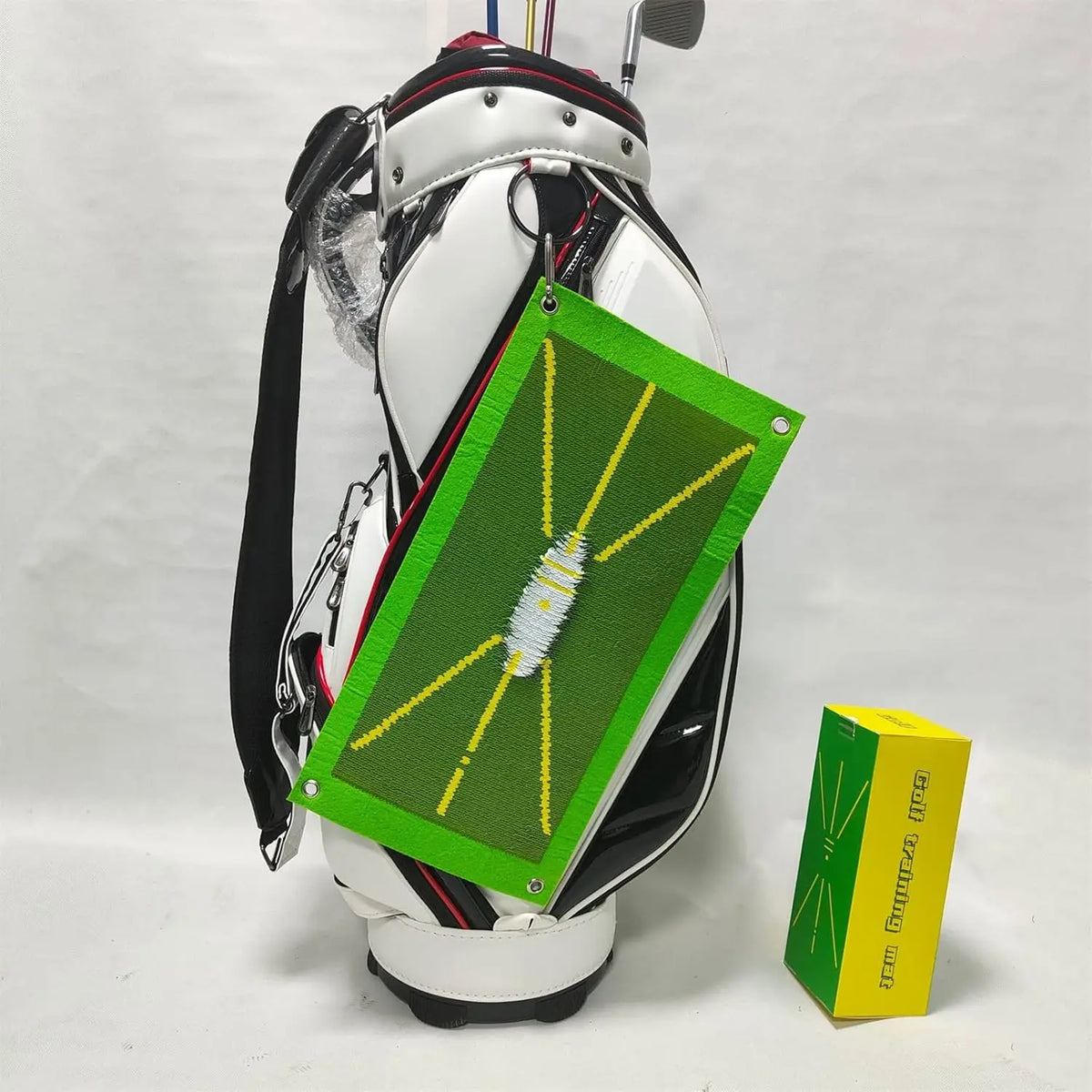 VIBE Golf Swing Path Practice Mat with Alignment Guide
