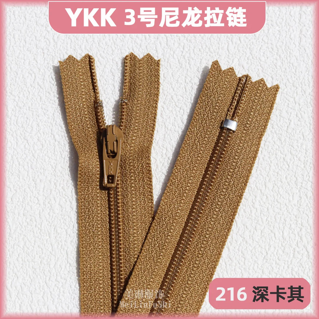YKK3 Nylon Invisible Zippers 18cm – 30/50/100 Pack