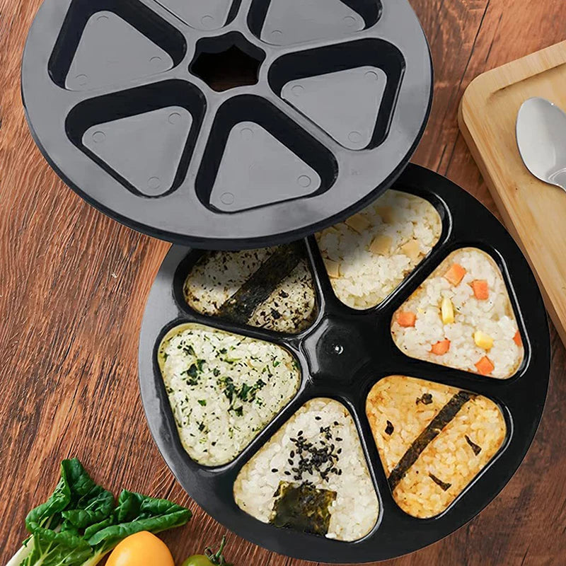 6-in-1 Triangle Sushi Rice Ball Mold DIY Bento Maker Set