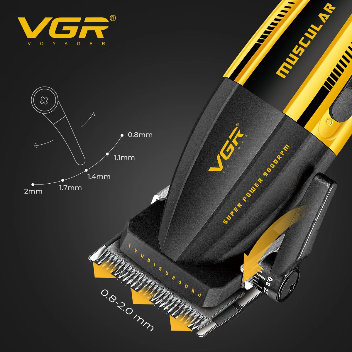 VGR V-285 4-in-1 Professional Hair Clipper & Beard Trimmer