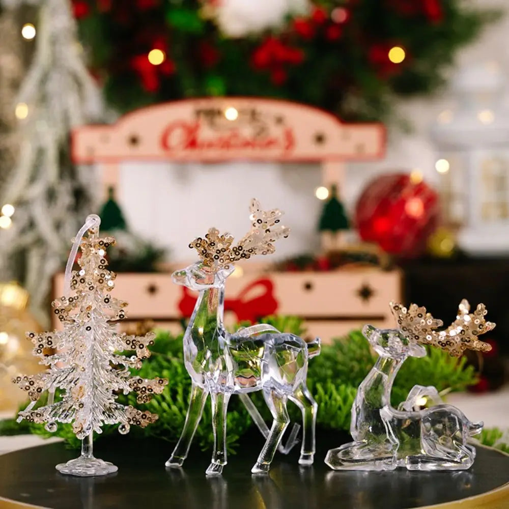 Acrylic Crystal Snowflake Christmas Tree Hanging Ornaments