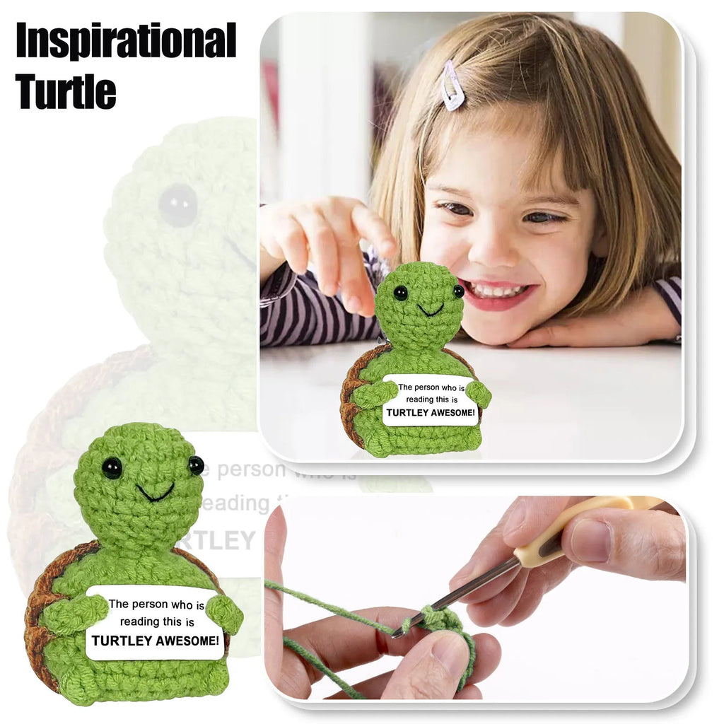 Handmade Crochet Turtle Ornament – Cute Inspirational Gift