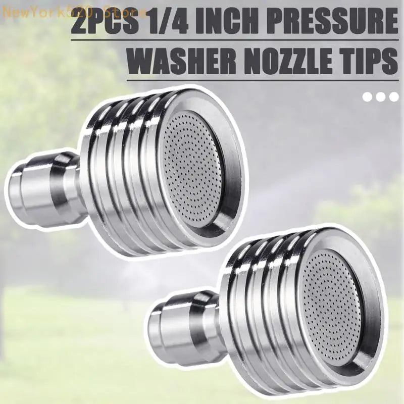 2-Pack Stainless Steel Pressure Washer Nozzles 1/4" Quick Connect
