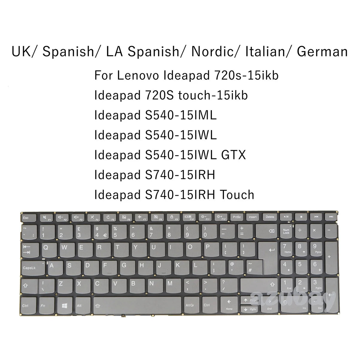 Backlit Keyboard for Lenovo IdeaPad S540 S740 – Multi-Language