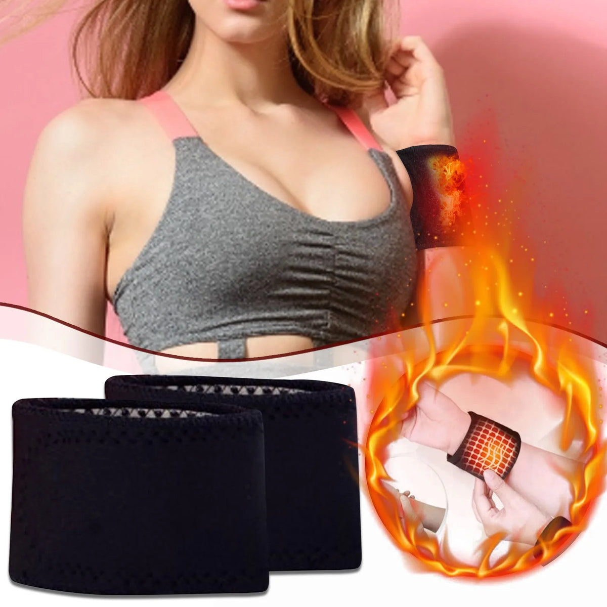 Self-Heating Magnetic Wristband – Warm Wrist Support Brace