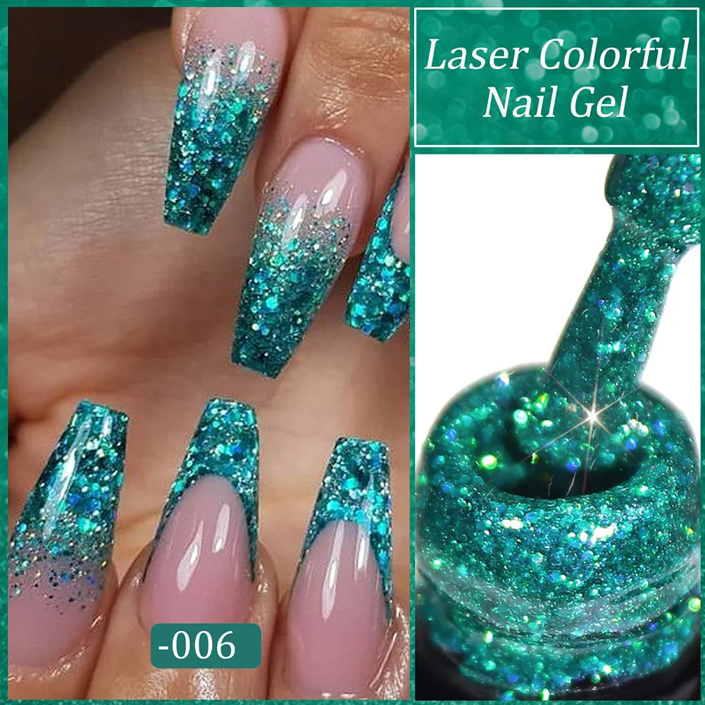 Glitter Gel Nail Polish Diamond Effect Soak Off UV – 7.5ml