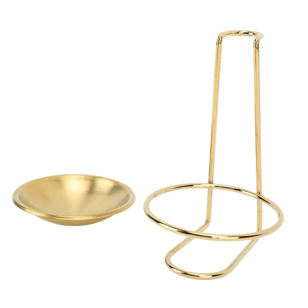 Stainless Steel Vertical Spoon Rest & Ladle Holder + Drip Plate