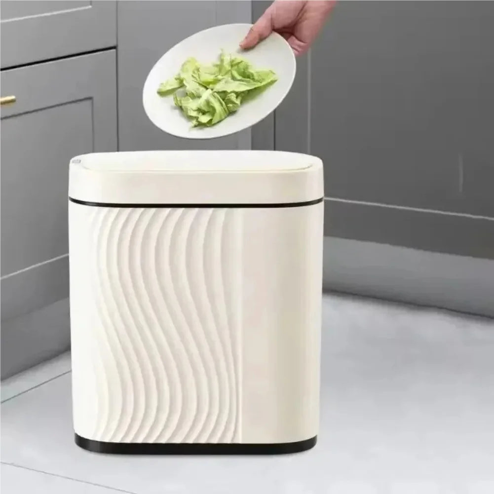 Smart Sensor Trash Can Slim Lid – Bathroom Waste Bin | VIBE