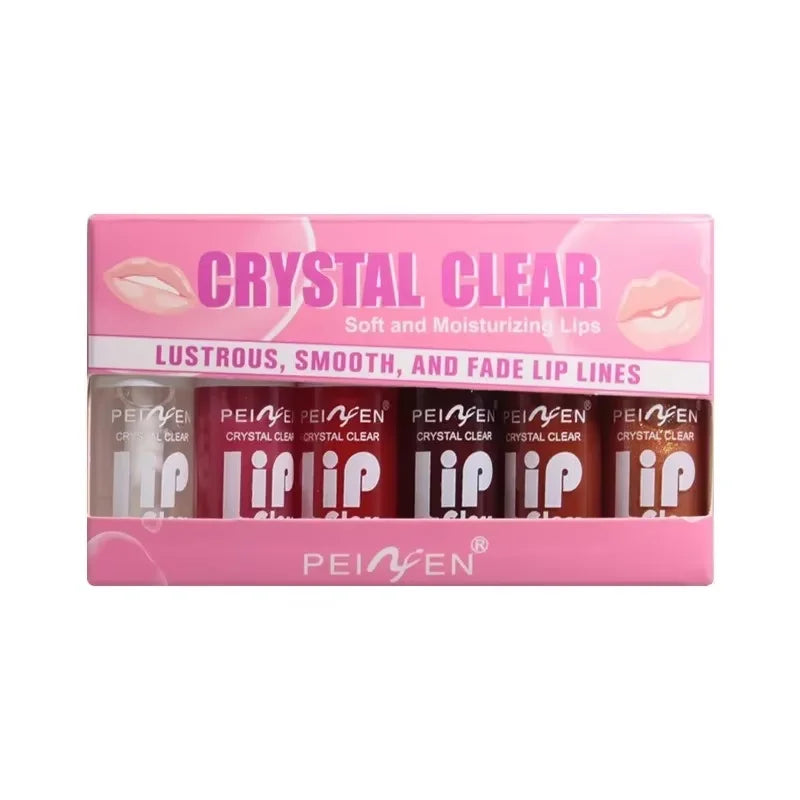 6-Pack Hydrating Lip Gloss Set – Lip Oil, Glaze & Plumper