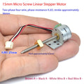 DC 5V/6V 15mm Linear Stepper Motor Screw Shaft Copper Nut Kit