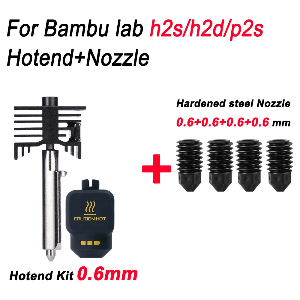Sprouture Lab Hotend Kit Bambu Lab P2S H2D – Hardened Steel Nozzle