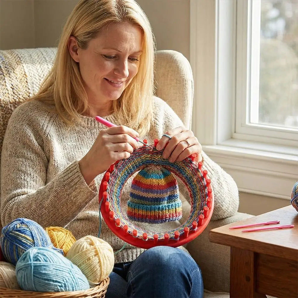 Round Knitting Loom Set – DIY Hats, Scarves & Shawls