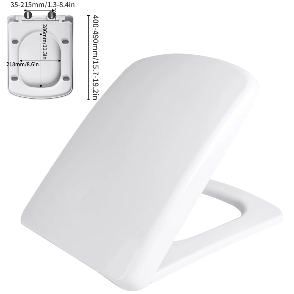 White Soft Close Toilet Seat – Anti-Bacterial Quick Release PP