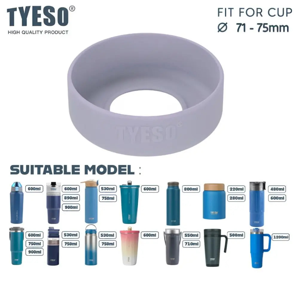 Silicone Anti-Slip Bottle Bottom Cover 71-75mm Mug Sleeve