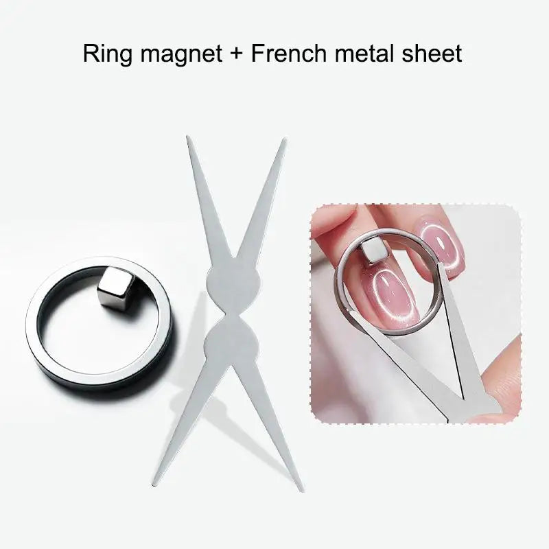 Cat Eye Nail Art Magnet Ring – Black Hole Hollow Effect