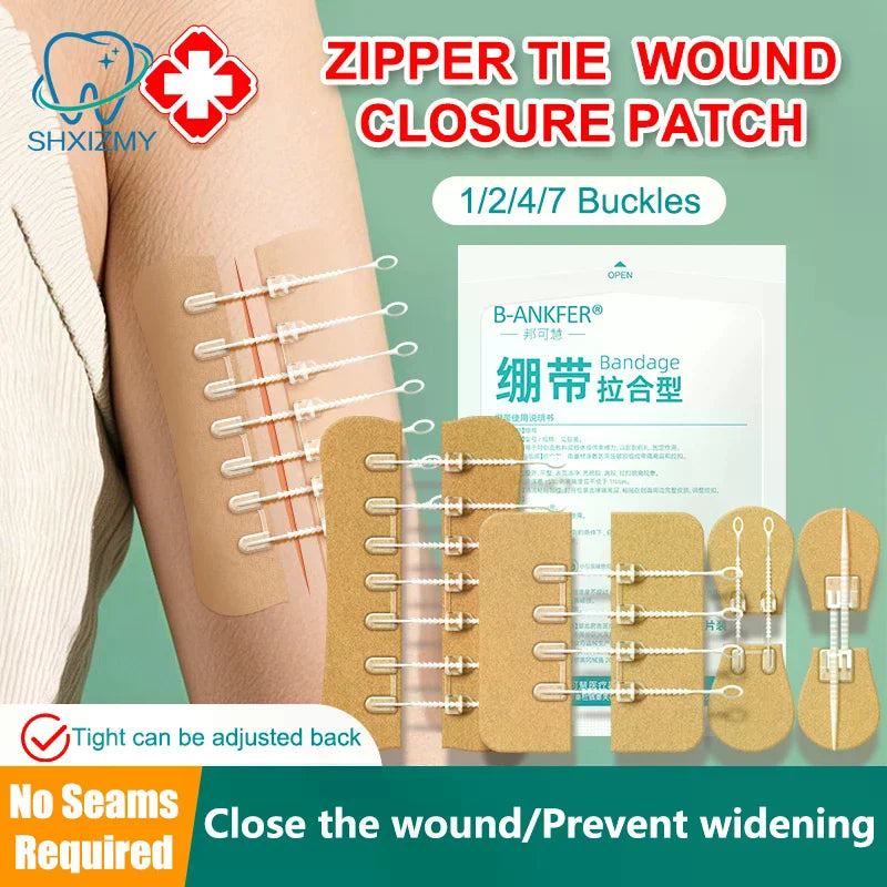 Zipper Wound Closure Patch – Hemostatic Bandage No Suture