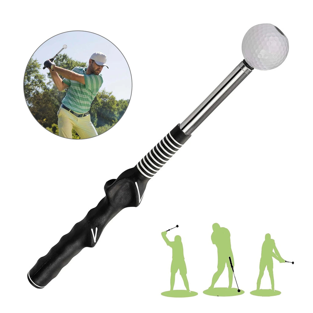 Retractable Golf Swing Trainer – Click Feedback Grip Aid | VIBE