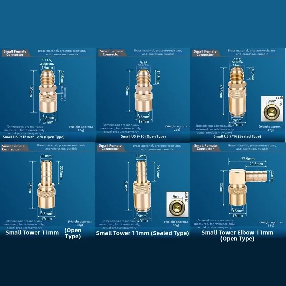 Brass Female Mold Quick Coupler – Open Flow Cooling Connector
