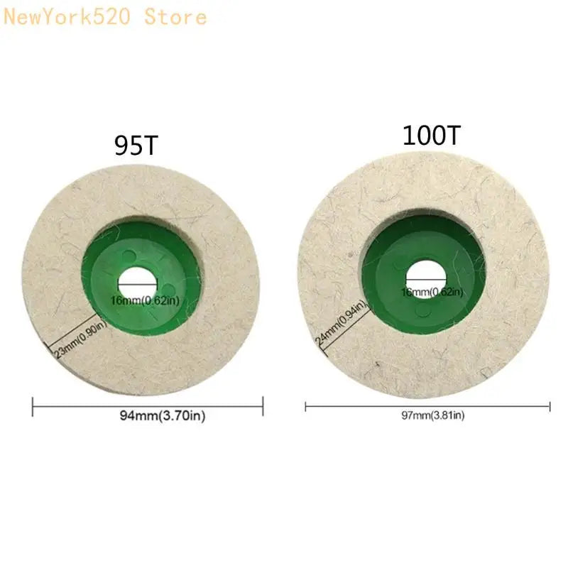 6-Pack Wool Felt Polishing Wheel Discs for Angle Grinder