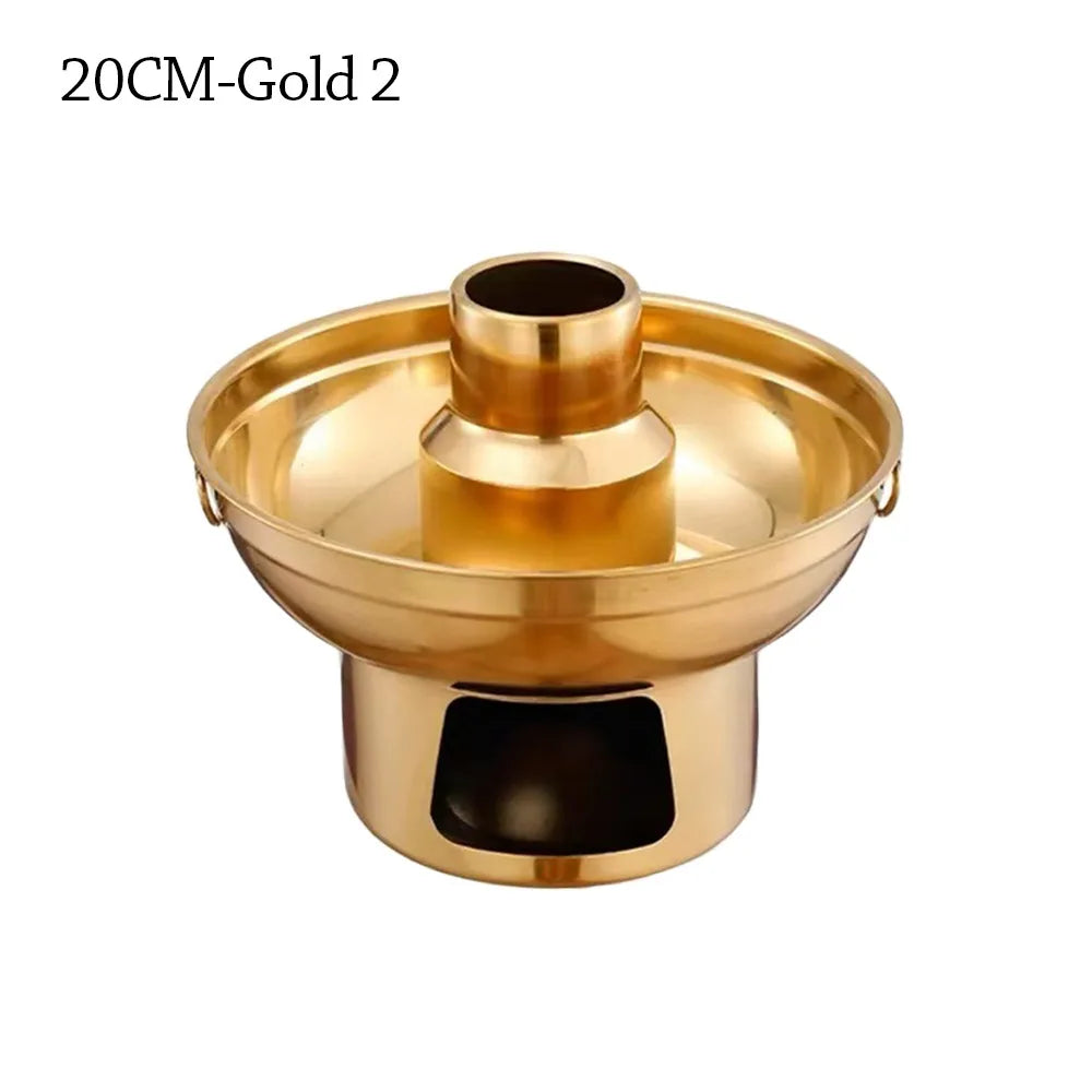 Stainless Steel Hot Pot 20/22cm Double Handle Cooking Pot