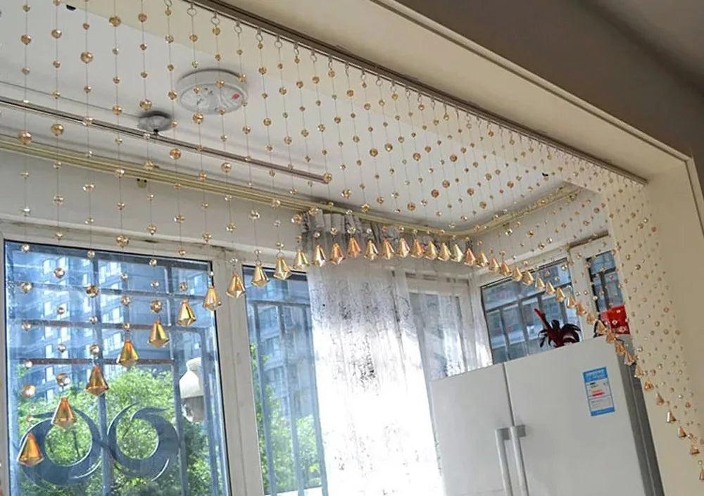 Luxury Crystal Bead String Door Curtain Room Divider 1M