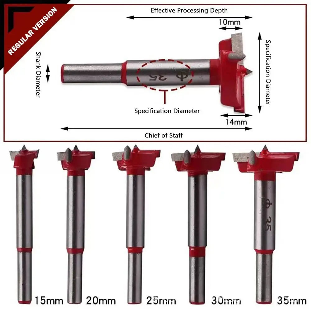 15–35mm Carbide Hole Saw Boring Bit | Wood Hinge Drill