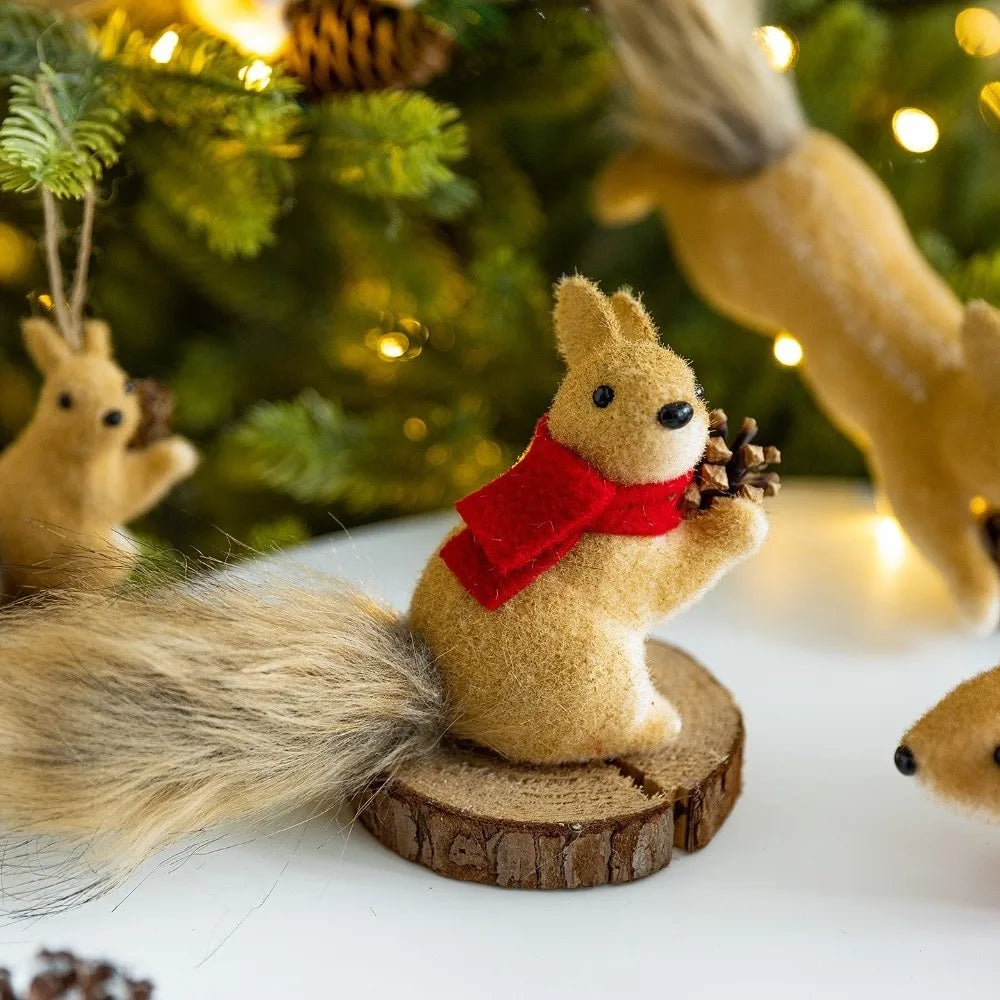 Foam Christmas Squirrel Ornament – Xmas Tree Pendant Decor