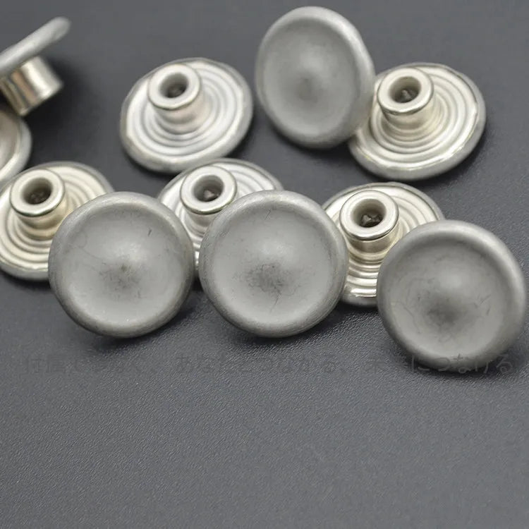 Retro Old Silver I-Shape 16.9mm Copper Button – Nickel-Free