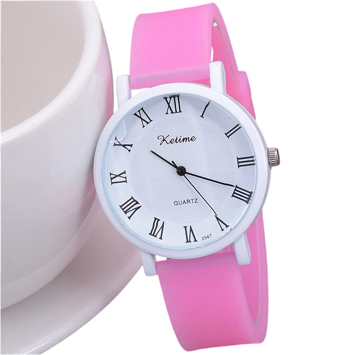Women's Bamboo Leather Watch – Elegant Ladies Quartz Wristwatch