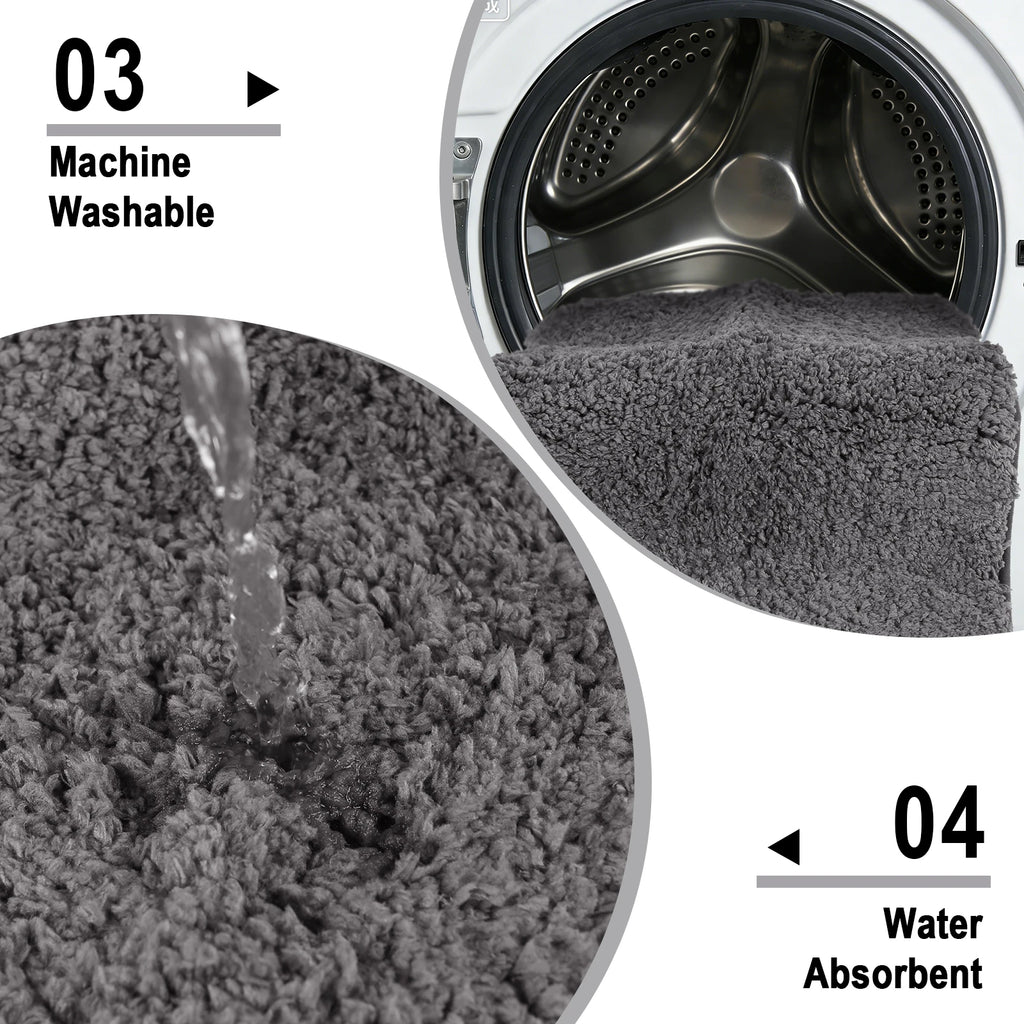 3-Piece Microfibre Bath Mat Set – Non-Slip & Absorbent