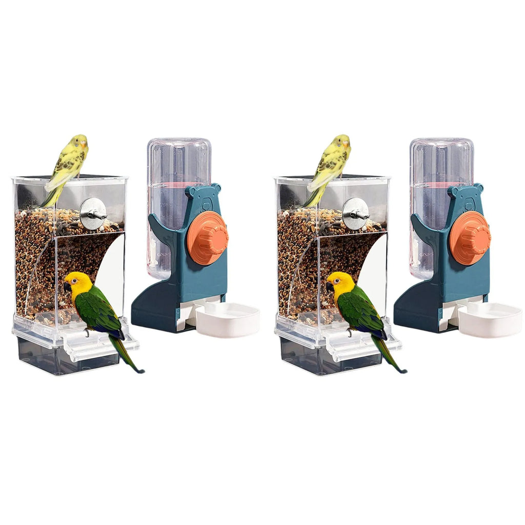 No Mess Bird Feeder & Water Dispenser Set – 4 Pack