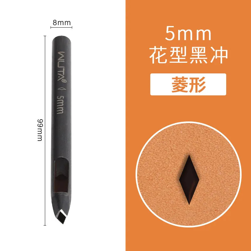 Special-Shaped Leather Punch Set – Floral Star & U-Shape Dies
