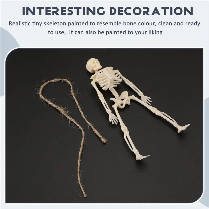 12 Pack Mini Skeleton Figurines Halloween Party Décor Set