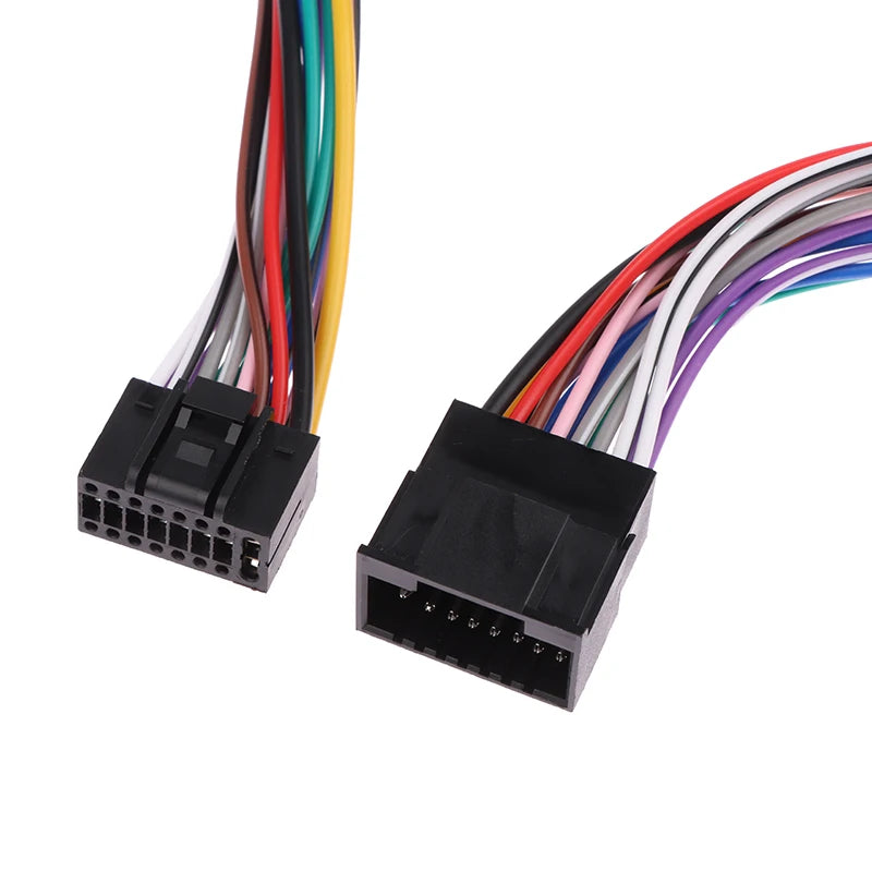 16-Pin Universal Car Stereo ISO Wire Harness Adapter Cable 60cm
