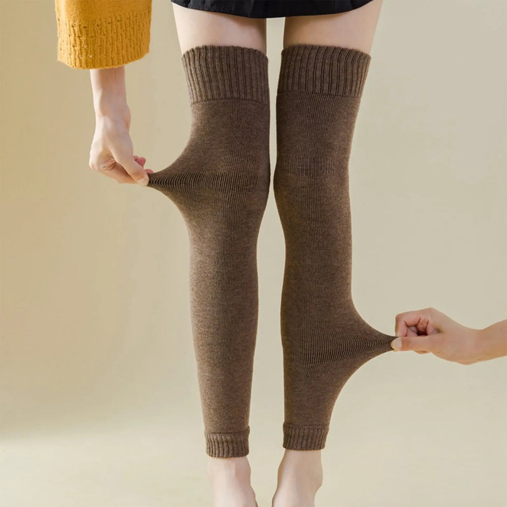 Thick Warm Wool Cashmere Knee Sleeves – Windproof Leg Warmers