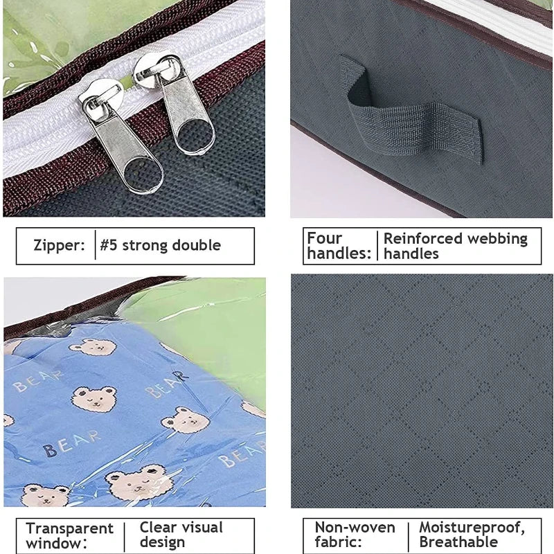 Foldable Under Bed Storage Bag – Large Non-Woven Organizer