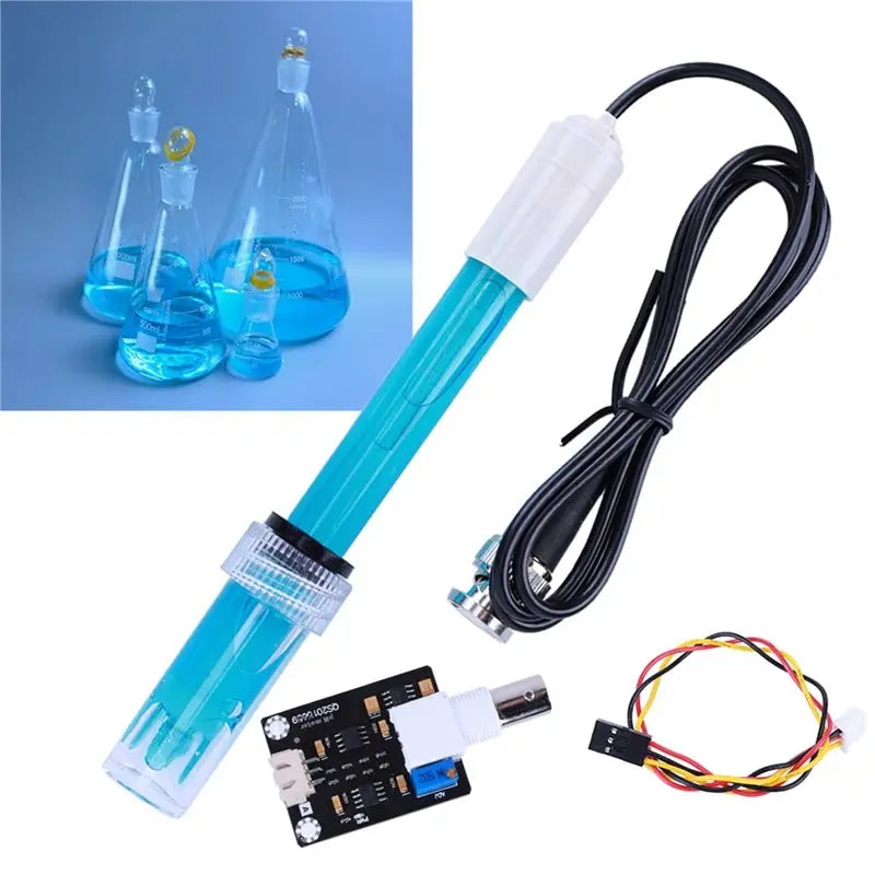 0–14 pH Electrode Sensor Probe for Arduino & Lab Water Testing