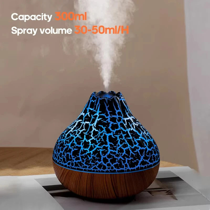 Volcano USB Humidifier 300ml – 7-Color LED Night Light