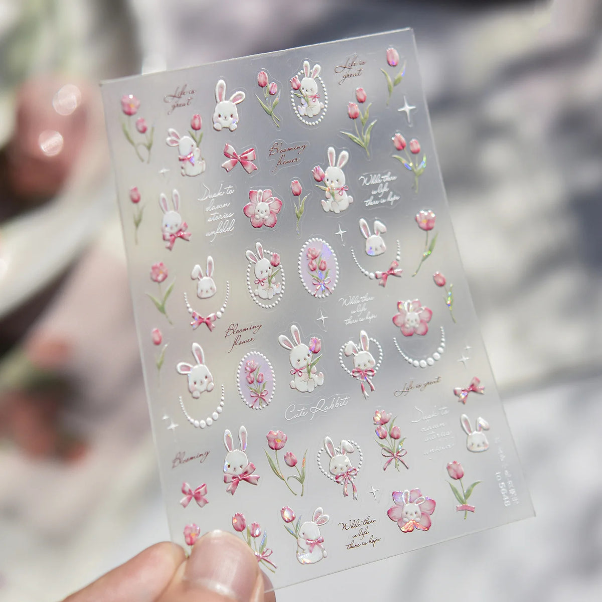 5D Embossed Teddy Bear Nail Art Stickers – DIY Manicure Decals