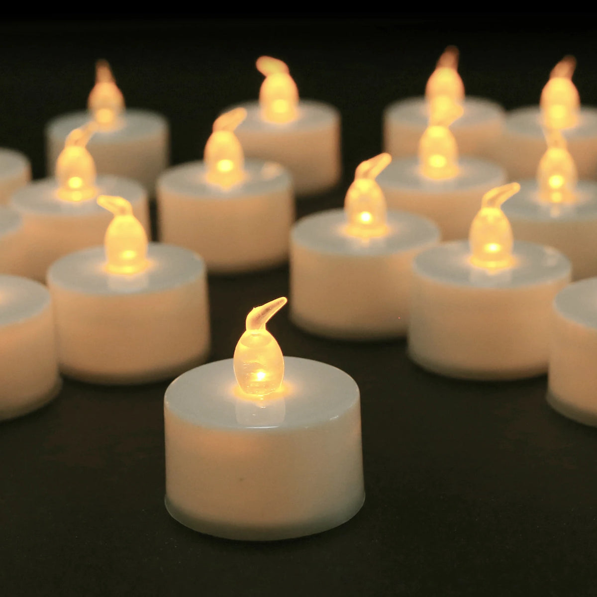 Flameless LED Tea Light Candles – Flickering Battery Operated