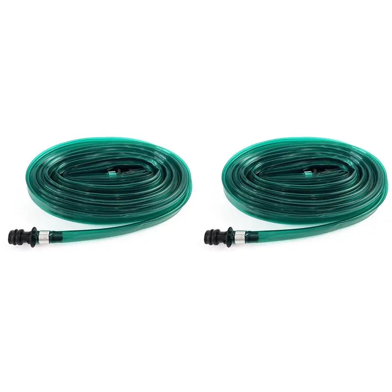 PVC Flat Soaker Sprinkler Hose 10m | Garden Irrigation – 2 Pack