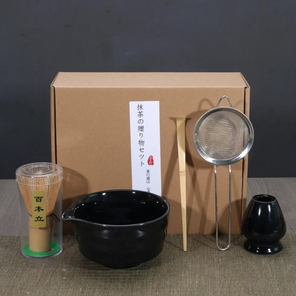 Japanese Matcha Tea Set – Bamboo Whisk, Bowl & Scoop