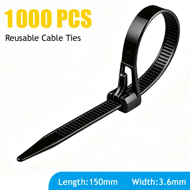 UV Resistant Reusable Nylon Cable Ties – Bulk 50–1000 Pack