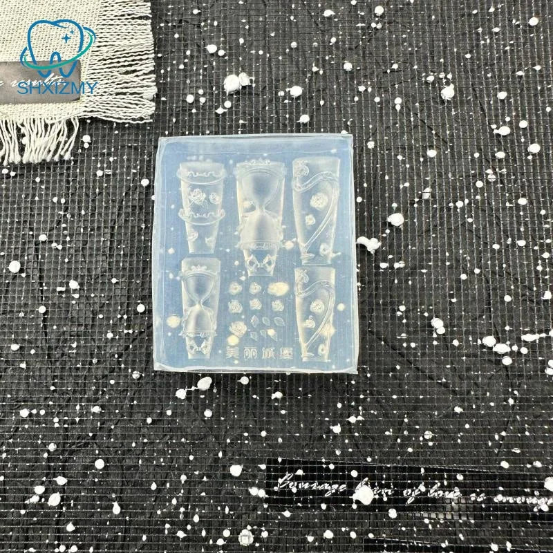 3D Silicone Nail Art Mold – Snake & Rose DIY Template